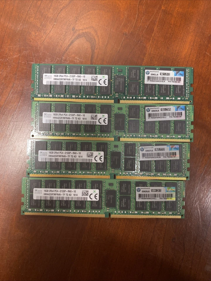 Hynix HMA42GR7MFR4N-TF DDR4-2133 16GB/2Gx72 ECC/REG CL13  - Image 1 of 1