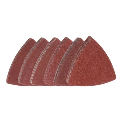 60pcs 60/80/100/120/150/180 Grits 80mm Aluminum Oxide Triangular Sandpaper Pads Foto 1 de 4