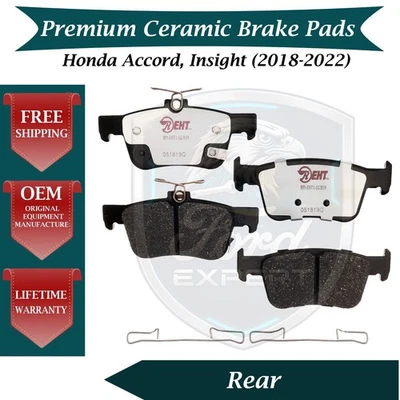 Kit de pastillas de freno cerámicas traseras premium OE para Honda Accord Insight 2018-2022 Foto 1 de 4