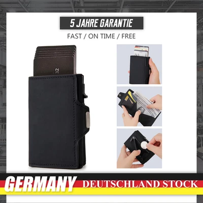 Kartenetui mit RFID Schutz - mini Geldbörse Portemonnaie Geldbeutel slim wallet - Bild 1 von 4