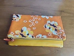 Rachel Pally Clutch Handtasche Tasche Damen Vegan Leder Orange Gold Blumen Wende - Bild 1 von 8