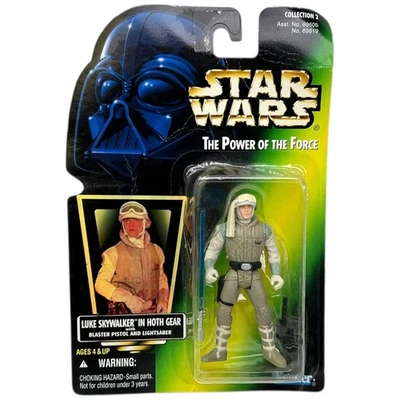 Figura de acción Star Wars Power of the Force Luke Skywalker Hoth Gear 3,75" 1997 Foto 1 de 4