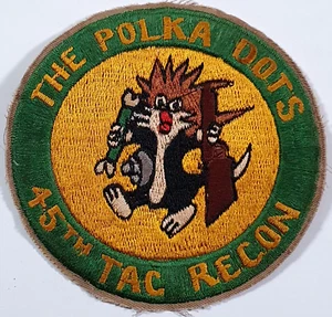 USAF 45th Tactical Reconnaissance Squadron THE POLKA DOTS Patch Abzeichen. Vietnam - Bild 1 von 2