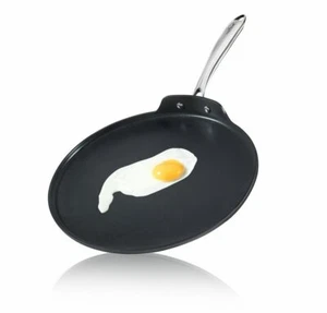NutriChef 12’’ Hard-Anodized Nonstick Grill & Griddle Round Pan NCHAC45 - Picture 1 of 8