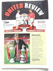 Manchester United Programme season 1994-1995 Versus QPR Bargain - Picture 1 of 2