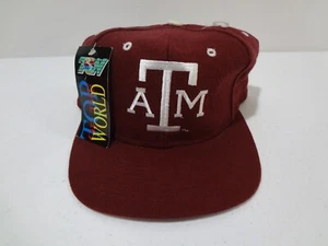Vintage NCAA Texas A&M Aggies LOGO Fitted 7 1/8 Cap Hat 90s TOW NEW NWT - Picture 1 of 4