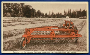 Advertising Postcard National Farm and Home Hour NBC Radio Stations - Picture 1 of 2