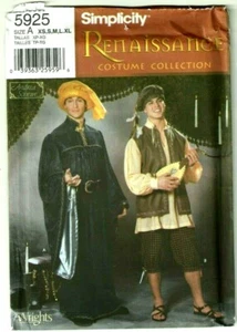 Adult Men's Size XS-XL Renaissance Costume Minstrel Sewing Pattern Simplicity - Picture 1 of 2