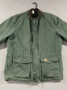 Carhartt Canvas Ranch Jacket CQ8194 2XL Tall Green Vintage Union Made Rare - Picture 1 of 17