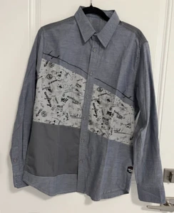 Desigual Men’s Patchwork Long Sleeve Shirt - Size L - MRSP$170 - Picture 1 of 11