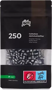 KAiLAR 250 Black Cellulose Activated Carbon Filter Slim 5.9 mm with Vegan Filter - Foto 1 di 4