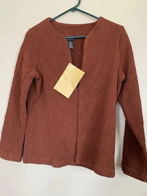 Cárdigan Chaqueta Citiknit QVC Talla S Color Óxido Tejido Pesado Manga Larga Frontal Foto 1 de 4
