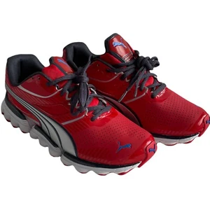 Big kids Sneakers Size 5.5 PUMA Walleri Gym Fitness Sneakers Red/Silver/Navy - Picture 1 of 12