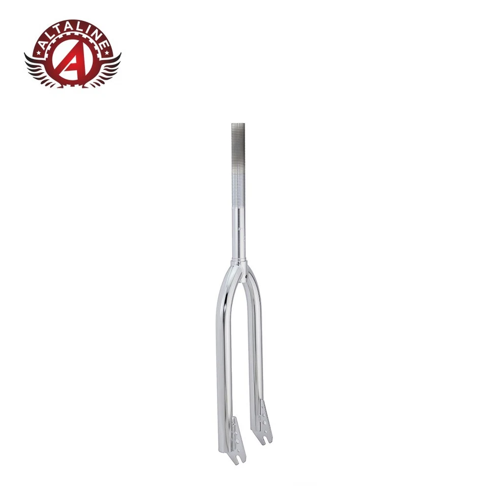 ALTALINE STEEL 24" BICYCLE BEACH CRUISER STEEL FORK 1" INCH THREADED Chrome - Image 1 of 1