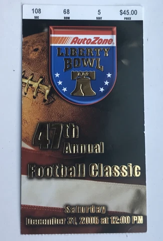 12/31/05 Liberty Bowl NCAA College Football Tix Ticket Stub Tulsa Fresno State Cover