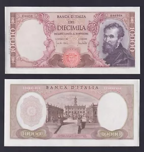 Banconota Italia 10000 lire Michelangelo 1970 P.-97d SUP/AU - Foto 1 di 1