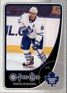 2010-11 O-Pee-Chee Maple Leafs Hockey Card #38 Francois Beauchemin