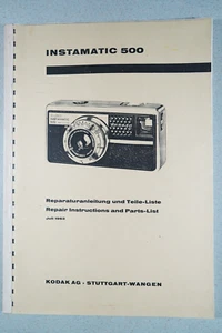 Kodak Instamatic 500 Reparaturanleitung / Repair, dt/engl. DinA 4, 1963, 54 S. - Picture 1 of 1