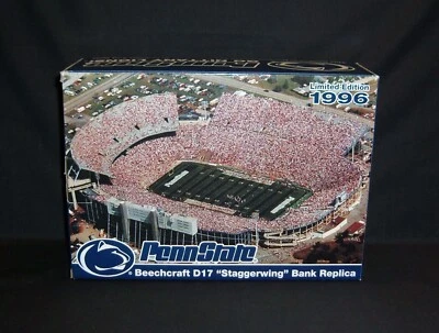 1996 Penn State D17 "Staggerwing" Diecast Airplane Bank Liberty Classics NIB - Image 1 of 3