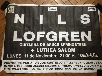 NILS LOFGREN rare large tour poster BARCELONA Spain Nov 11 1991 ( Springsteen ) - Image 1 of 4