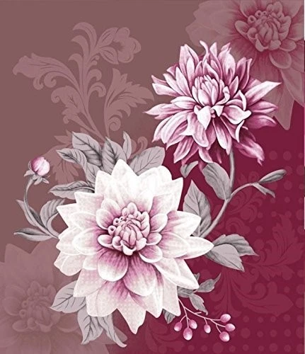 Plush Heavy Queen 3d Luxury Blooming Dahlia Faux Mink Flower Blanket 79 X 96