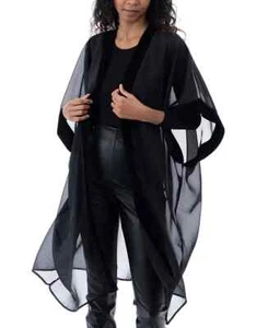 I.N.C. International Concepts Women's Crinkle Velvet-Trim Topper - Picture 1 of 1