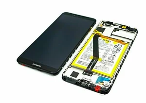 ✅ Huawei Y6 2018 LCD display screen black + battery frame original goods ✅ - Picture 1 of 3