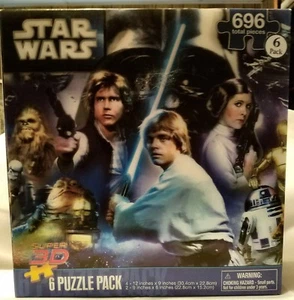 Star Wars Super 3D 6 Puzzle Pack 696 Pieces - Picture 1 of 2