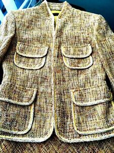 New Tweed Anne Klein Jacket Skirt Set Suit  