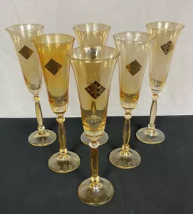 Franco Creazioni Exklusive Vetreie Cristallerie Kristall Made In Italy 6er Set - Bild 1 von 11