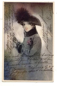 CI0083 MAUZAN FASHION LADY S 230 2 SCRITTA MA VIAGGIATA IN BUSTA 1919 - Bild 1 von 1