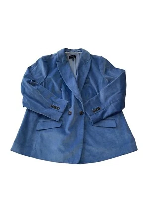 Talbots Blue Corduroy Sport Coat Blazer Plus-Petite 14WP NWOT - Image 1 of 4