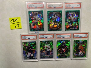 7 Total 2021 2022 2023 Prizm Justin Fields Green Cracked Ice Rookie PSA 10 9 s - Imagen 1 de 6