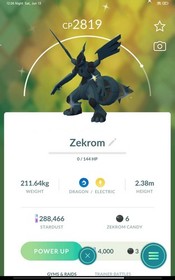 Pokemon Shiny Zekrom #643 Go | 30 Days Friendship Trade