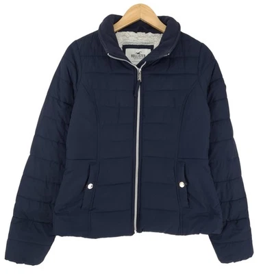 Veste Puffer Hollister Femme Matelassée Hiver Bleue Yh6 Taille S - Photo 1/4