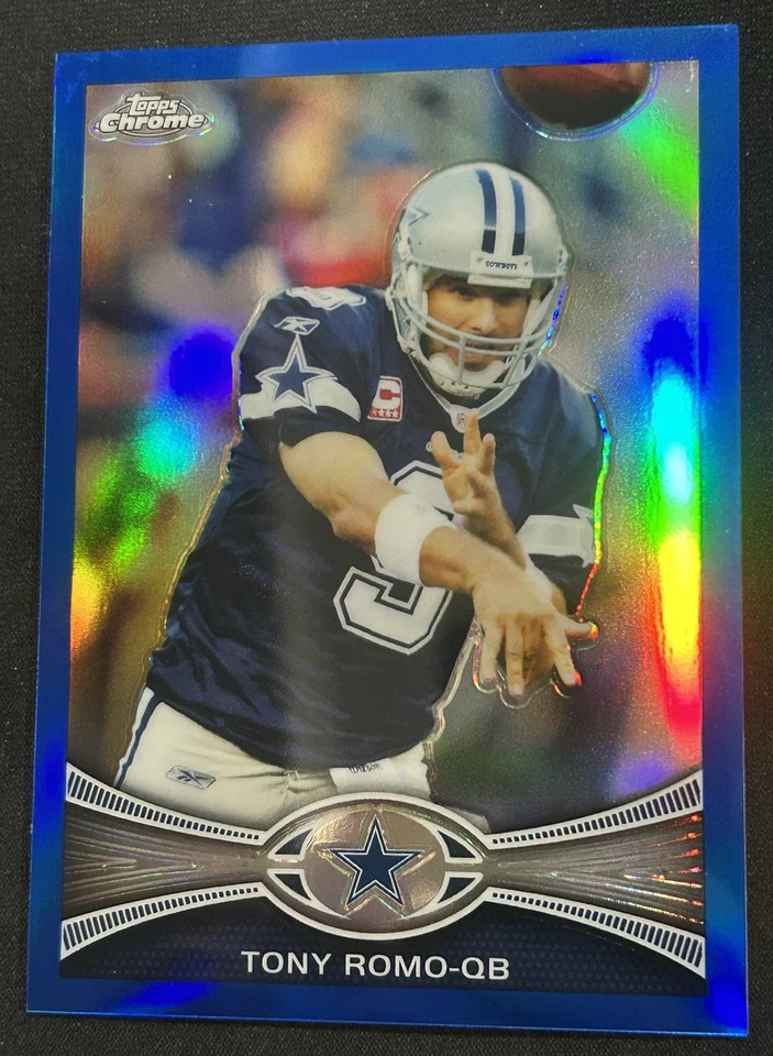 Tony Romo 2012 Topps Chrome Blue Refractor 131/199 Dallas Cowboys Football NFL - Image 1 of 2