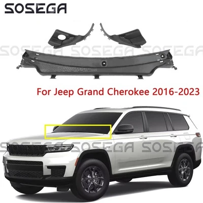 Para Jeep Grand Cherokee 2016-2023 LH&MID&RH Parabrisas Limpiaparabrisas Rejilla Capucha Foto 1 de 4