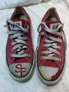NFL San Francisco 49Ers Rinestone Converse All Star Mens Sizes 6 - Picture 1 of 9