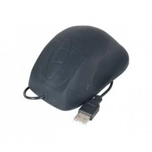 USB PS2 Waterproof Silicone Mouse Black 8EX575428HY - Image 1 of 3