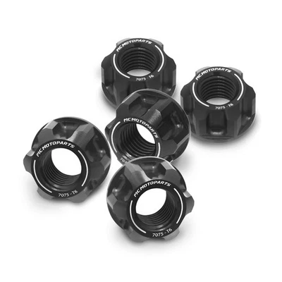 Tuercas de piñón traseras negras CNC M12 para Honda VTR1000F Super Hawk 1000 98-06 Foto 1 de 4