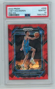 2022 -23 Prizm Chet Holmgreen Red Cracked Ice Prizm Rookie #266 PSA 10 Gem Mint - Picture 1 of 2