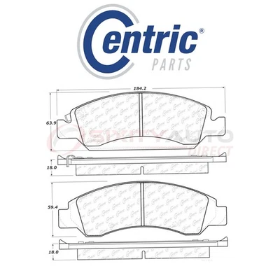 Centric C-TEK Ceramic Disc Brake Pads for 2006-2018 Chevrolet Silverado 1500 rl - Imagem 1 de 4