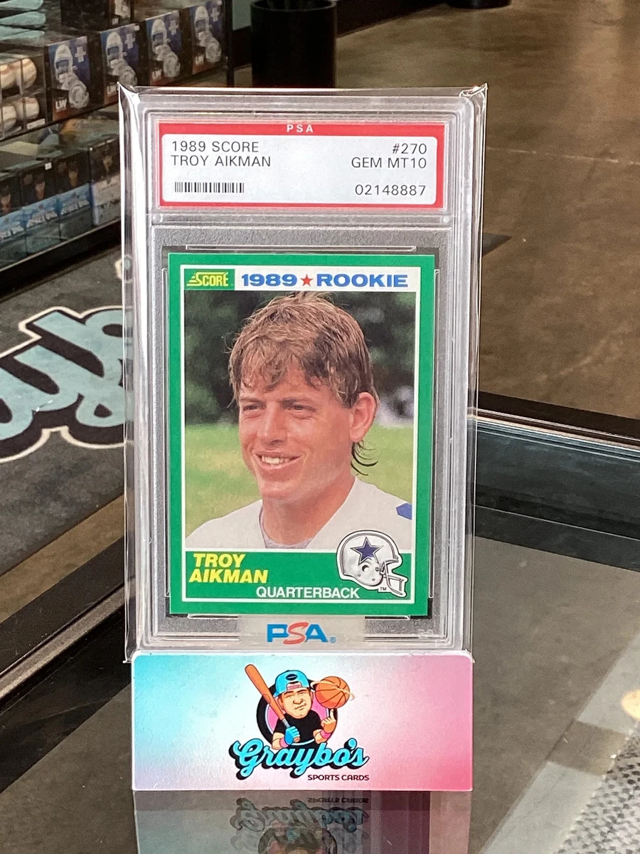 Troy Aikman Football Grade 10 Rookie Sports Trading Cards