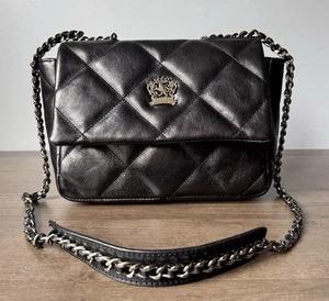 Tracolla Pratesi Firenze Puffy in pelle nera - 12” x 8” - Foto 1 di 5