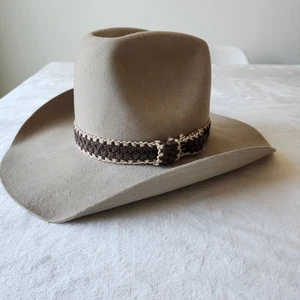 Smithbilt Hat Calgary Stampede Futura Felt Western Cowboy Fedora Rodeo 7 1/8 Tan - Picture 1 of 23