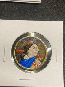 2000 P Colorized Native American Sacagwea Uncirculated Dollar - Picture 1 of 2