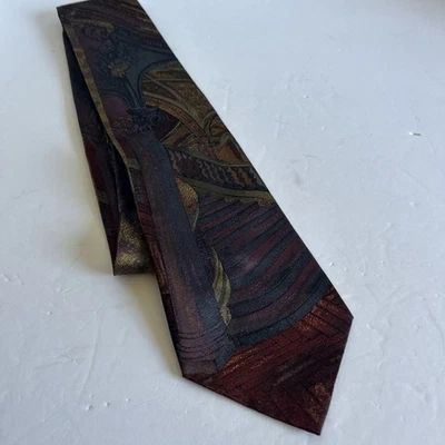 Corbata de seda TEMPO D'ITALIA Bloomingdale's para hombre hecha en Italia usada Foto 1 de 4