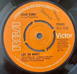 David Bowie Life on Mars? RCA Original 1973 Vinyl 7” Single Play Graded VG Plus - Picture 1 of 2