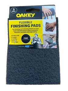Norton Oakey Grey Pack of 5 non-woven sanding pad 115x150mm Ultra Fine - Picture 1 of 1