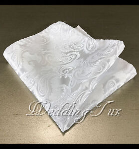 NEW PAISLEY Pocket Square Handkerchief Hankie Only 43 colors Party Prom Wedding